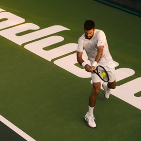 Novak Djokovic playing tennis