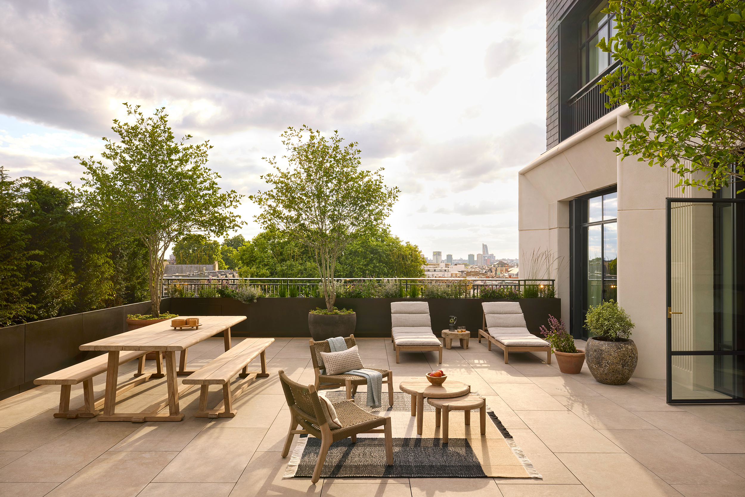 Six Senses London Notting Hill Suite bedroom and terrace