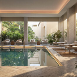 ZEM Altea — indoor pool surrounded by greenery and Mediterranean light